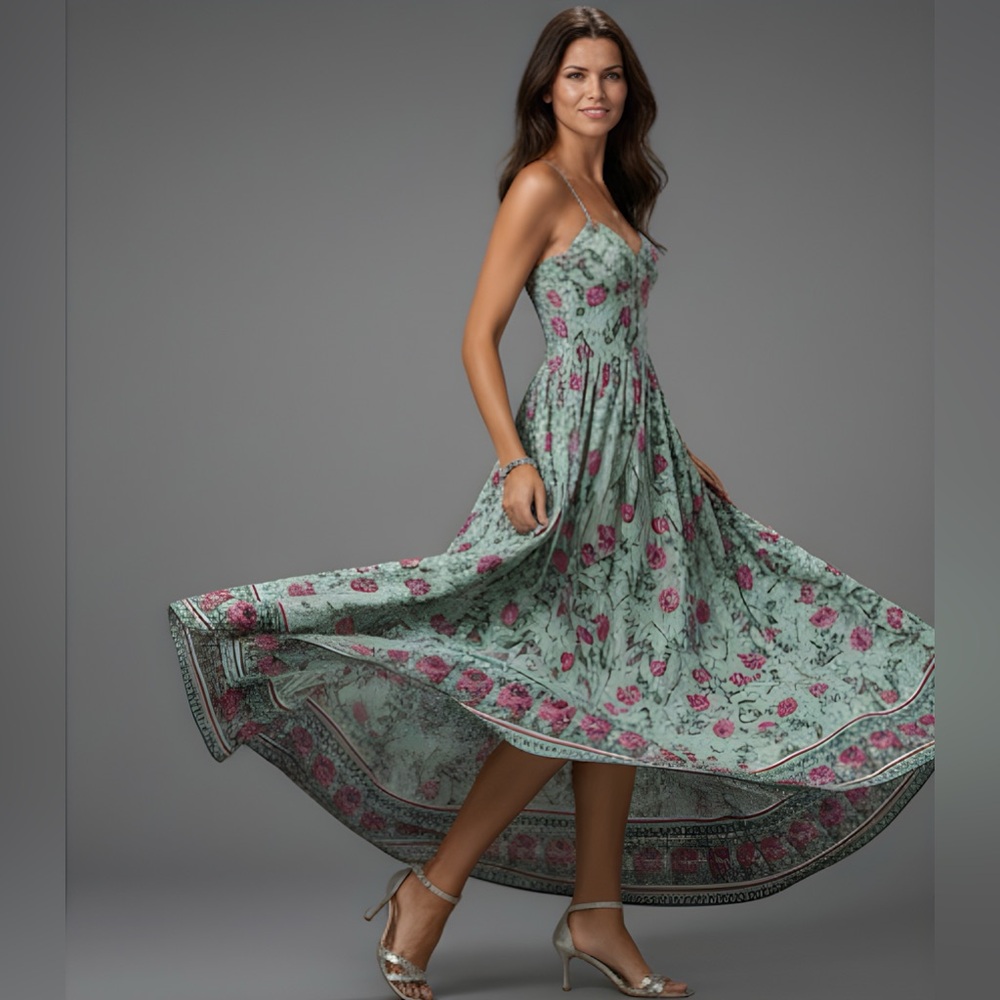 Boho Floral Print Cami Dress - Picture 4 of 14
